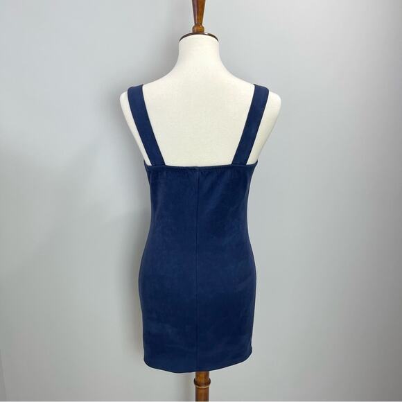 Bailey Blue Microsuede Mini Dress Size Medium - Picture 3 of 5